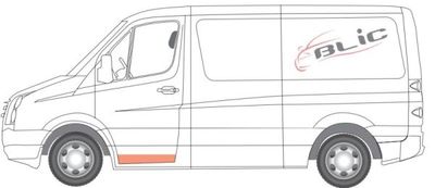 Deur reparatieset Voor Links (kanaal) past: MERCEDES SPRINTER 906 06.06-10.13
