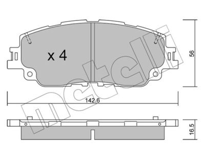 Brake Pad Set, disc brake 22-1227-0