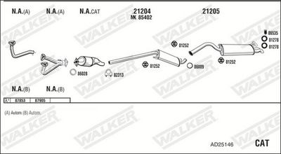 SISTEM DE ESAPAMENT WALKER AD25146