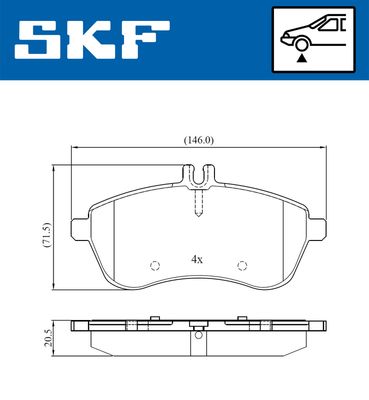 Brake Pad Set, disc brake VKBP 80051