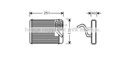 AVA QUALITY COOLING HY6140 Радиатор печки  для HYUNDAI TRAJET (Хендай Тражет)