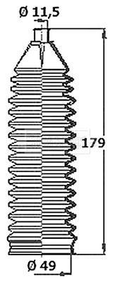 BORG & BECK BSG3442 Пыльник рулевой рейки  для CHEVROLET MATIZ (Шевроле Матиз)