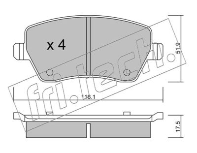 Sada brzdových destiček, kotoučová brzda fri.tech. 501.0