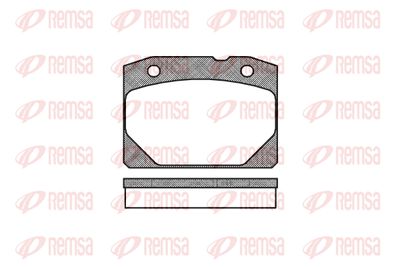Комплект тормозных колодок, дисковый тормоз REMSA 0080.00 для LADA 1200-1600