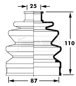 Bellow, drive shaft Borg & Beck BCB2387