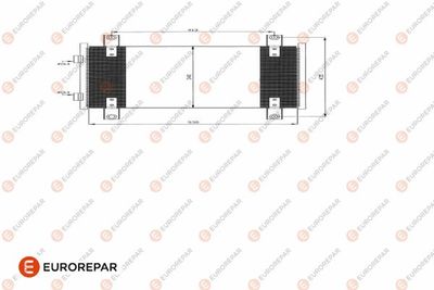 EUROREPAR E163368 Радиатор кондиционера  для PEUGEOT BOXER (Пежо Боxер)