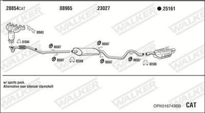 ABGASANLAGE WALKER OPK016743BB