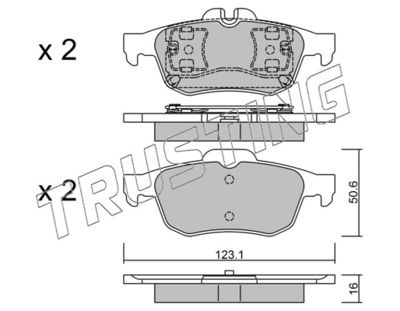 Комплект тормозных колодок, дисковый тормоз TRUSTING 990.0 для RENAULT LATITUDE