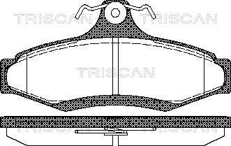 TRISCAN 8110 21004 Тормозные колодки и сигнализаторы  для CHEVROLET  (Шевроле Вектра)