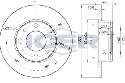 спирачен диск ICER 78BD5812-2