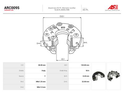 Likeretter, dynamo AUTOSTARTER ARC0095