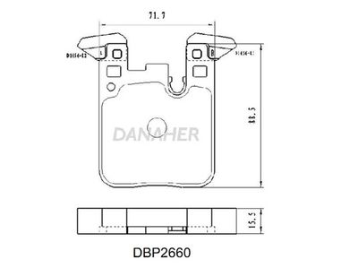 Комплект тормозных колодок, дисковый тормоз DANAHER DBP2660 для SYM JOYMAX
