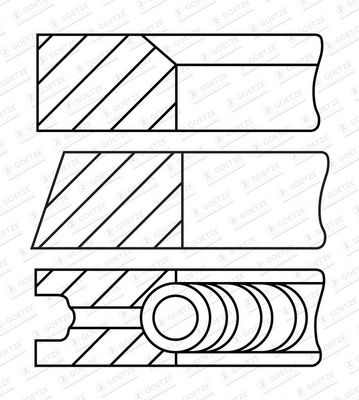 SET SEGMENTI PISTON GOETZE ENGINE 0843930010 1