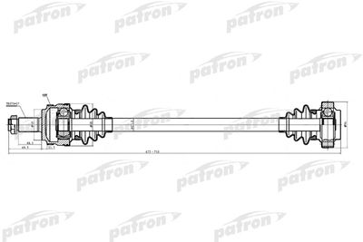 PATRON PDS0231 Сальник полуоси  для BMW 3 (Бмв 3)