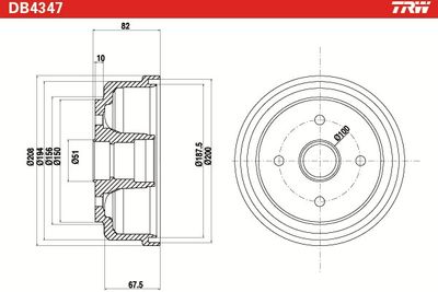 TAMBUR FRANA TRW DB4347 1
