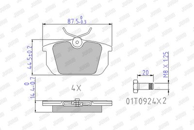 BREMSBELAGSATZ SCHEIBENBREMSE JURID 571409J 1