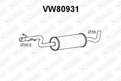 Предглушитель выхлопных газов VENEPORTE VW80931 для VW SCIROCCO