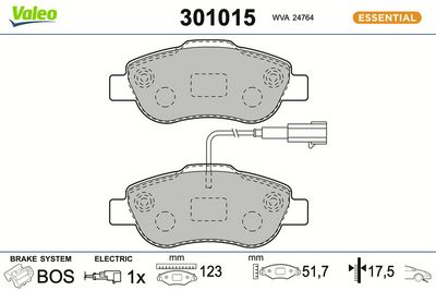 BREMSBELAGSATZ SCHEIBENBREMSE
