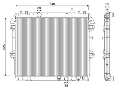 Radiator, engine cooling 701345