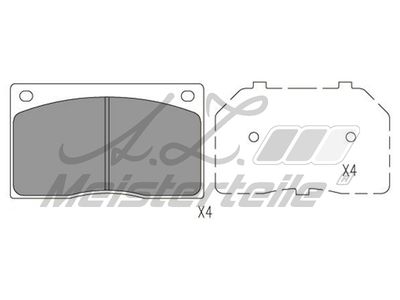 комплект спирачно феродо, дискови спирачки A.Z. Meisterteile AZMT-44-022-1833