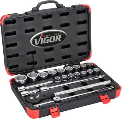Vigor V2318N Sada nástrčných klíčů 21 Ks