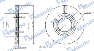 спирачен диск MANDO MBC030204
