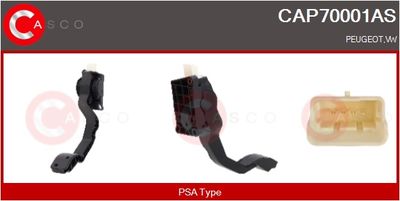 SET PEDALE CONDUCERE CASCO CAP70001AS