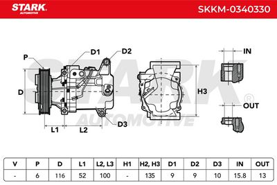 компресор, климатизация STARK SKKM-0340330