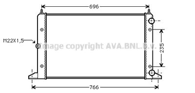 Радиатор, охлаждение двигателя AVA QUALITY COOLING VNA2134 для VW SHARAN