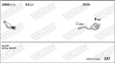 ABGASANLAGE WALKER VOK019756A
