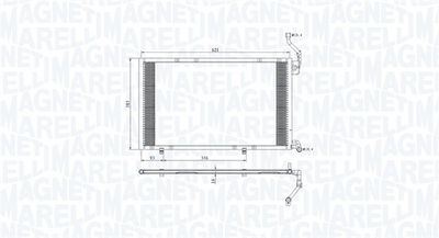 Конденсатор, кондиционер MAGNETI MARELLI 350203813000 для FORD FIESTA