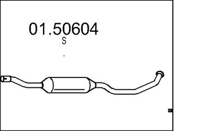 Средний глушитель выхлопных газов MTS 01.50604 для SUZUKI SX4