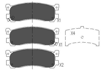 Комплект тормозных колодок, дисковый тормоз KAVO PARTS KBP-4556 для MAZDA XEDOS