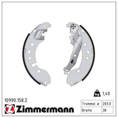 комплект спирачна челюст ZIMMERMANN