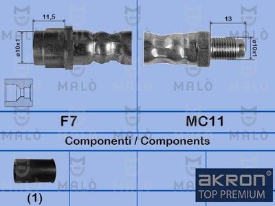 спирачен маркуч AKRON-MALÒ 80808