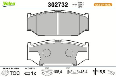 SET PLACUTE FRANA FRANA DISC VALEO 302732