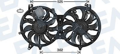 EACLIMA 33V71055 Вентилятор системы охлаждения двигателя  для INFINITI  (Инфинити Qx70)