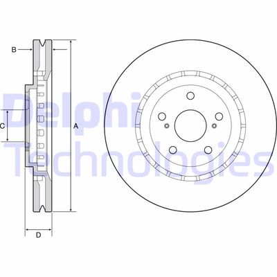 DELPHI BG9219C Тормозные диски для LEXUS RX (Лексус Рx)