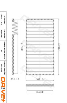 FILTRU AER HABITACLU DR!VE+ DP1110120210