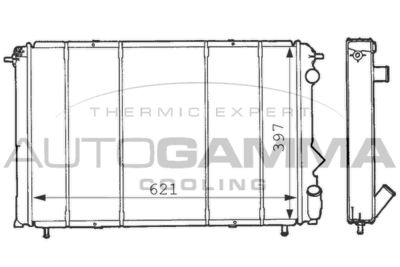 AUTOGAMMA 100887 Радиатор охлаждения двигателя для RENAULT ESPACE II (J/S63_)