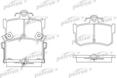 Комплект тормозных колодок, дисковый тормоз PATRON PBP917 для ROVER 800