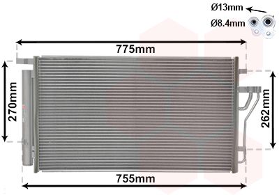 VAN WEZEL Condensor, airconditioning (82005279)