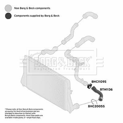 Charge Air Hose Borg & Beck BTH1136