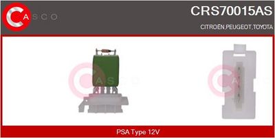 Odpor, vnitřní tlakový ventilátor CASCO CRS70015AS