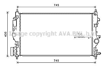 AVA QUALITY COOLING OL2683 Радиатор охлаждения двигателя для OPEL ASTRA J GTC