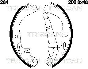 Комплект тормозных колодок TRISCAN 8100 24264 для OPEL MANTA