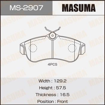 MASUMA MS-2907 Тормозные колодки барабанные  для NISSAN ALMERA II Hatchback (N16) 1.5