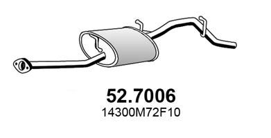 ASSO 52.7006 Глушитель выхлопных газов  для DAIHATSU HIJET (Дайхатсу Хижет)