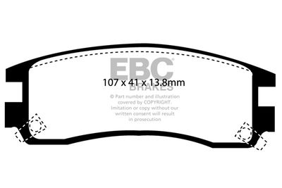 Комплект тормозных колодок, дисковый тормоз EBC Brakes DP1609 для CADILLAC ALLANTE