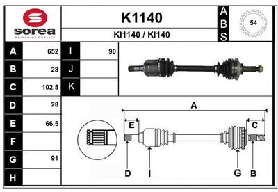 ANTRIEBSWELLE SNRA K1140